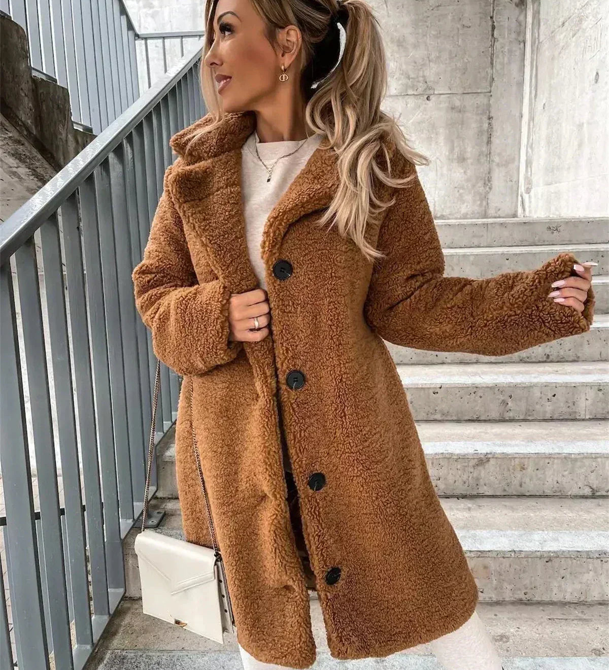 Seraphina | Elegante abrigo de lana teddy