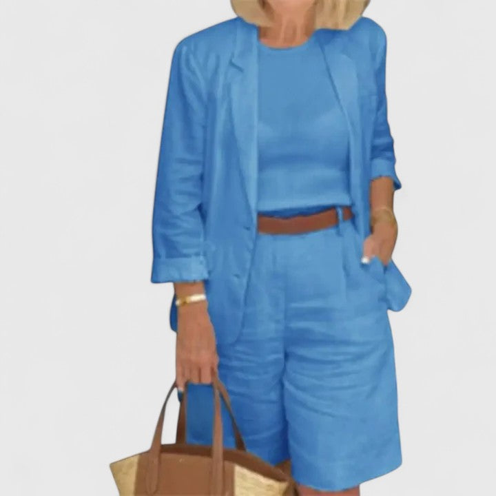 Herminia | Conjunto de Traje Elegante de 2 Piezas