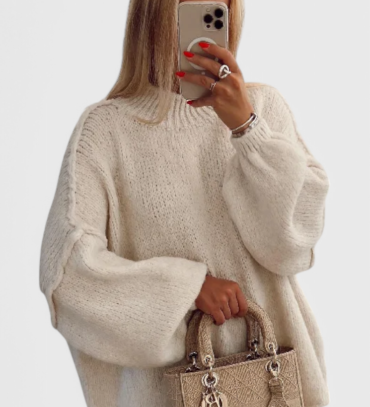 Cassia | Jersey de Punto Oversized con Mangas Globo