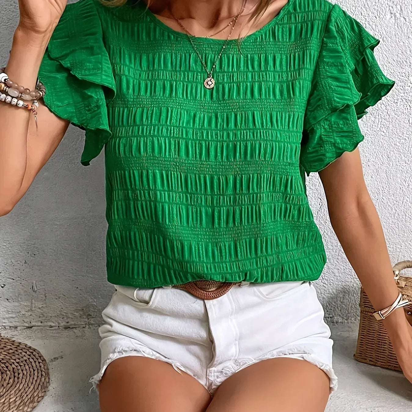 Charmaine™ | Blusa Ligera y Fresca con Divertidos Volantes