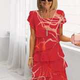 Olivia | Vestido elegante y fluido con volantes