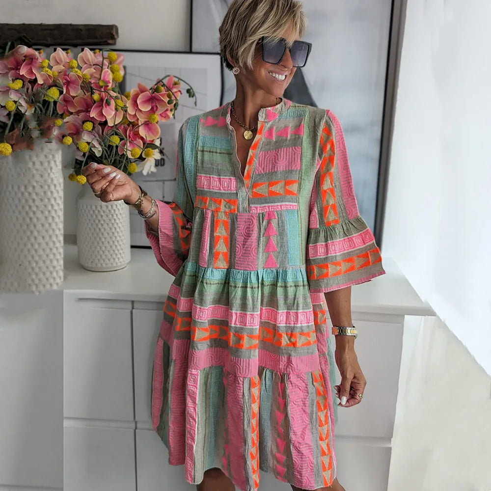 Juliane | Vestido de columpio con capas