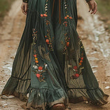 Carola | Vestido maxi boho para mujer con cinturón fluido | Ligero