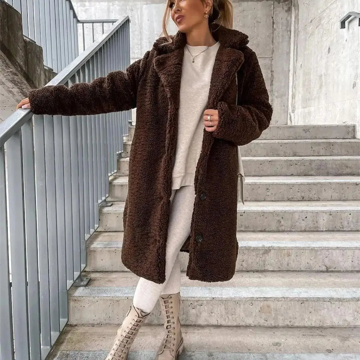 Seraphina | Elegante abrigo de lana teddy