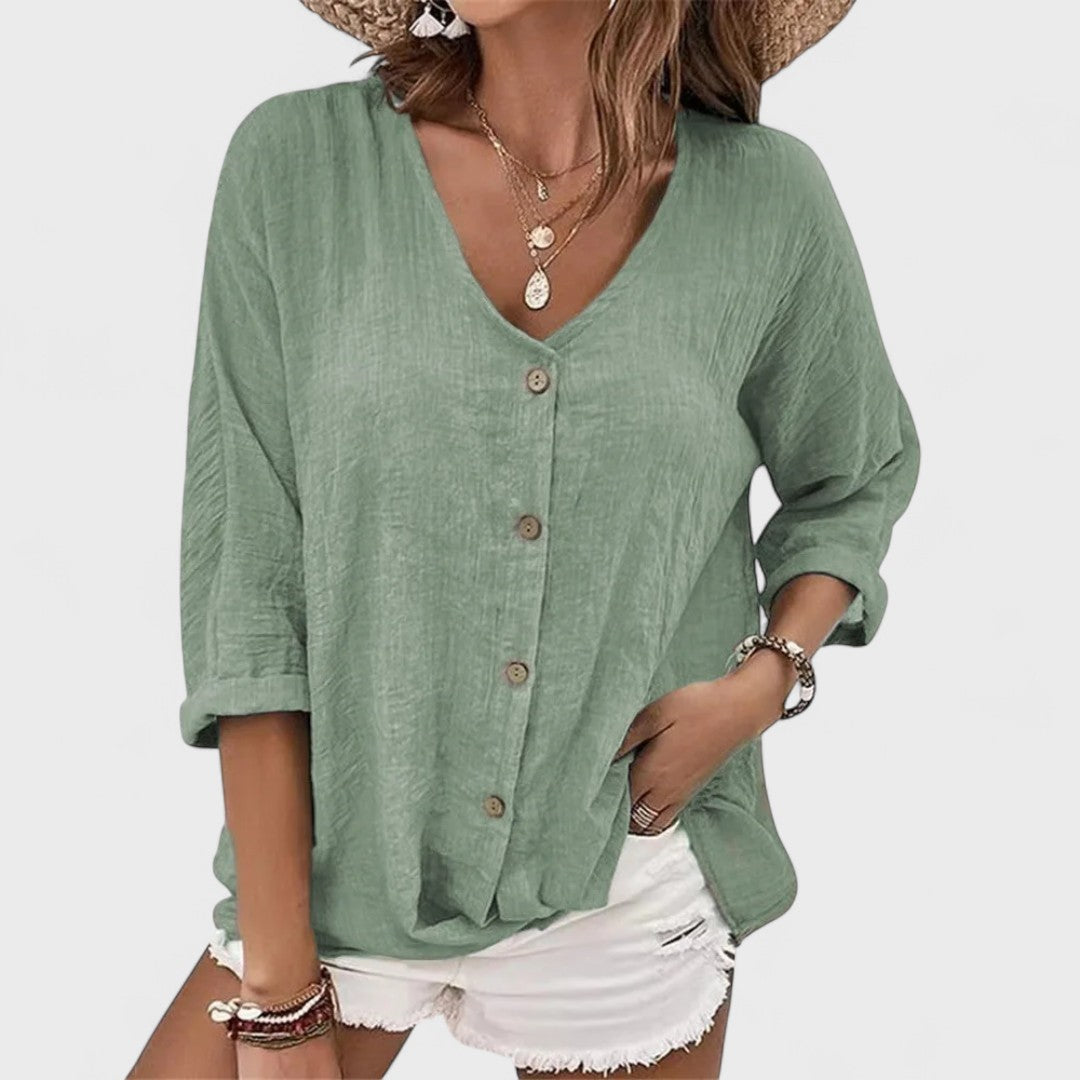 Audrey | Blusa de Lino de Verano