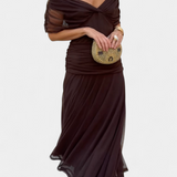 Magda | Vestido largo floral con escote en v