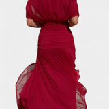 Magda | Vestido largo floral con escote en v