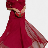 Magda | Vestido largo floral con escote en v
