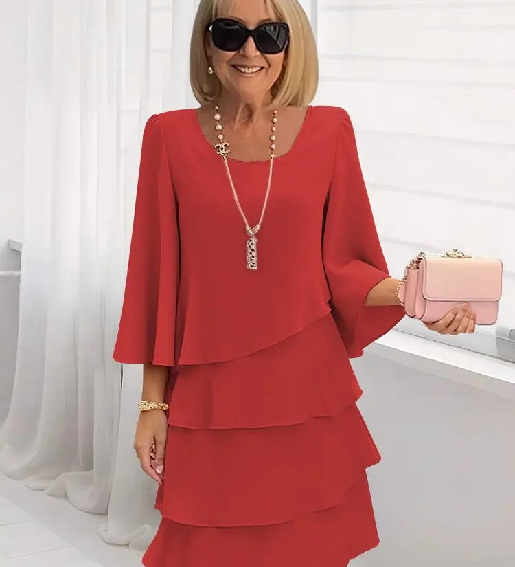 Damiana | Vestido elegante y fluido con volantes