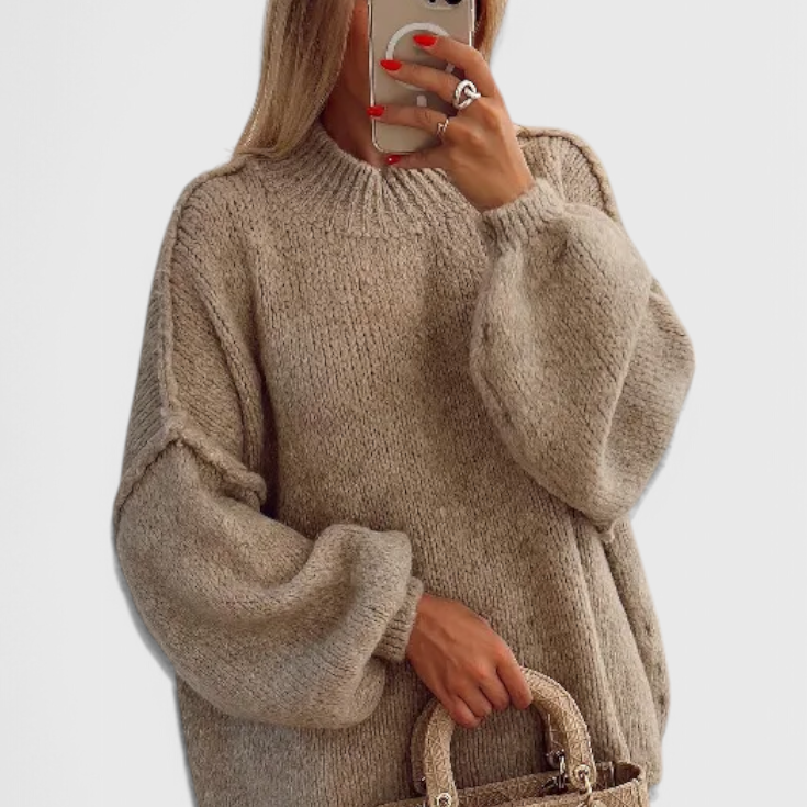 Cassia | Jersey de Punto Oversized con Mangas Globo