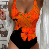 Cintia | Elegante traje de baño de una pieza con estampado floral
