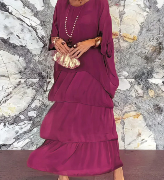 Dinia | Vestido largo fluido elegante