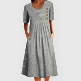 Auxilia | Vestido Midi Rayado