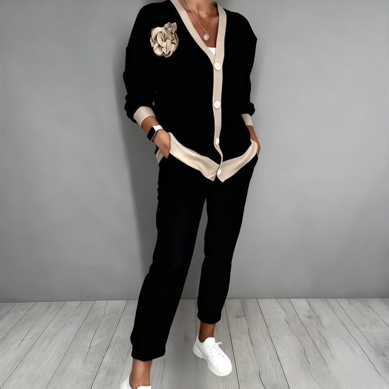 Ayesha | Conjunto de Cárdigan Elegante de Dos Piezas