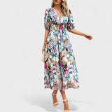 Annora | Vestido Midi Floral Elegante
