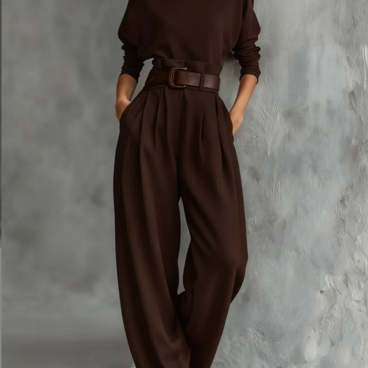 Juliet | Conjunto de suéter de cuello alto y pantalón recto