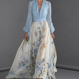 Gala | Vestido maxi para mujer con escote floral