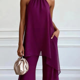 Heliane | Conjunto Elegante Halter con Pantalones