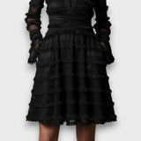 Parisa – Vestido Midi con Flecos Transparentes