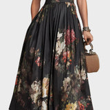 Elsa | Vestido midi plisado con estampado floral