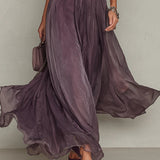 Dominika | Vestido Largo Morado con Escote