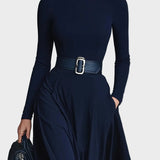Kornelia | Vestido maxi de punto con cuello alto