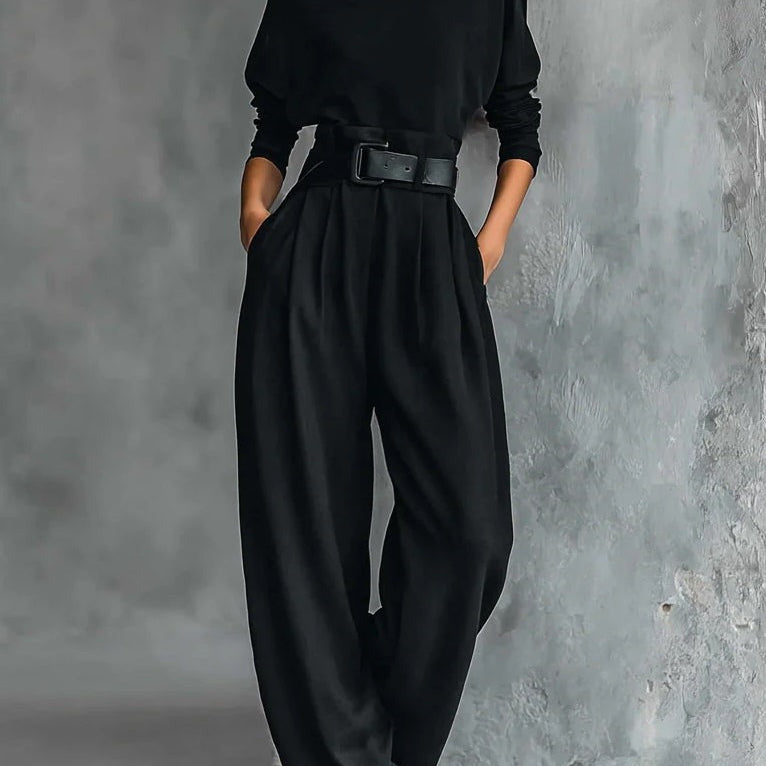 Juliet | Conjunto de suéter de cuello alto y pantalón recto