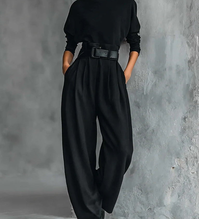 Juliet | Conjunto de suéter de cuello alto y pantalón recto