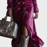 Vera | Vestido maxi tipo blazer de terciopelo