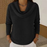 Amber | Jersey cálido con cuello vuelto elegante
