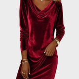 Frosina | Vestido de terciopelo holgado