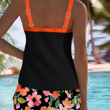 Iluminada | Conjunto de Tankini elegante de dos piezas