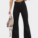 Kiara | Pantalones de Terciopelo de Pierna Ancha de Cintura Alta