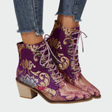 Amaris | Botines de cuero con flores
