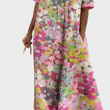 Elena | Vestido midi floral suelto y ligero