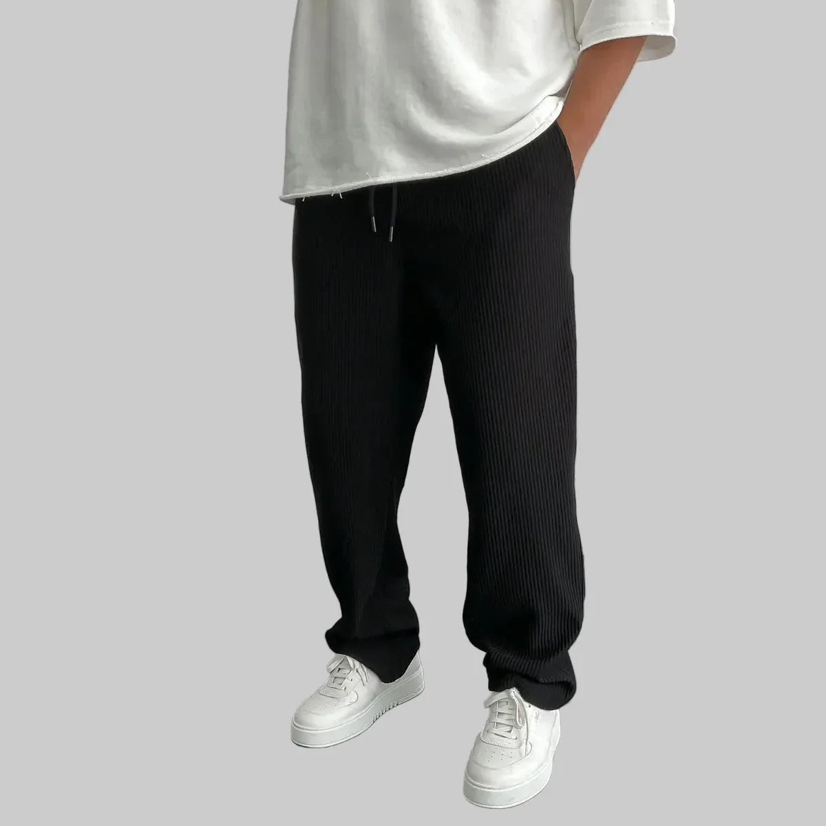 Boris – Pantalones acanalados de spandex: ¡estilo y comodidad en uno!