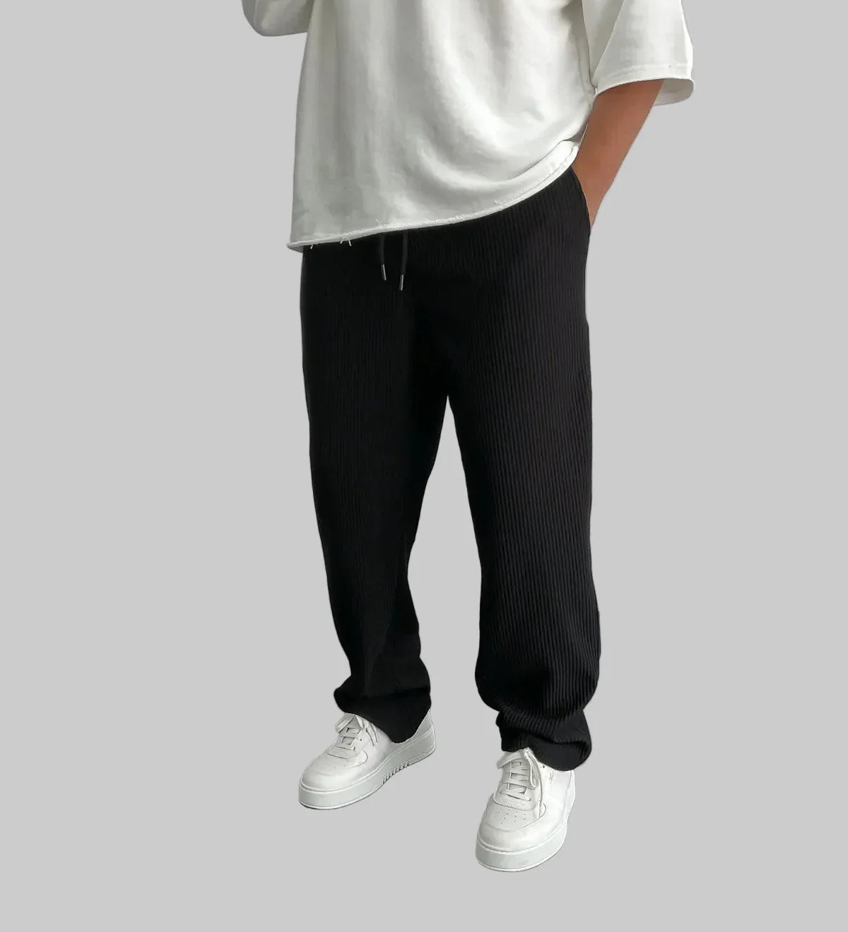 Boris | Pantalones acanalados de spandex: ¡estilo y comodidad en uno!