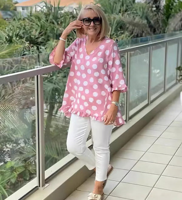 Antia | Blusa V-Cuello Elegante