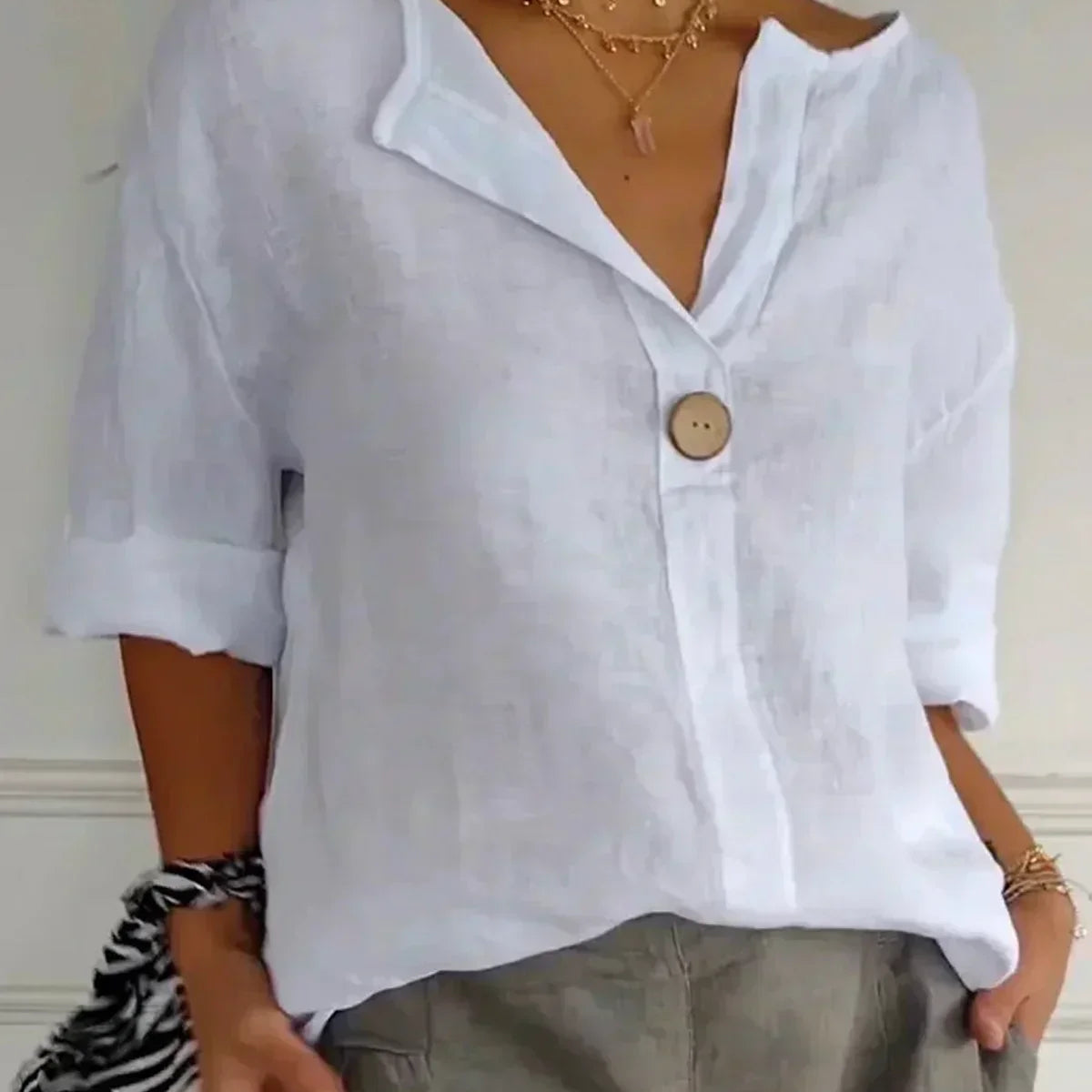 Angela | Blusa Casual de Cuello en V