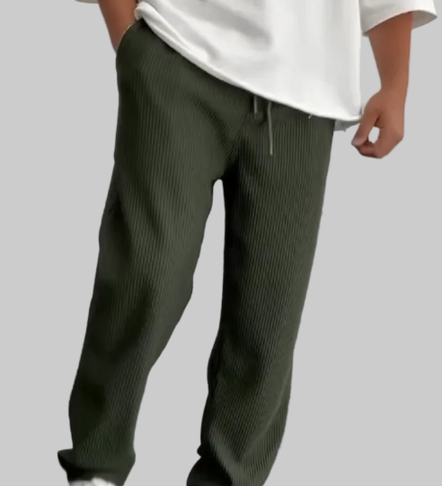 Boris | Pantalones acanalados de spandex: ¡estilo y comodidad en uno!