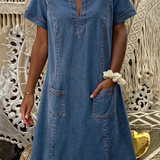Enid | Vestido de Denim Suave