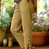 Calista | Pantalones Casuales de Corte Suelto con Botones