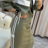 Feyra | Conjunto Casual y Elegante con Vestido de Cuello Redondo y Chaqueta para Mujer
