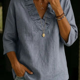 Hecuba | Blusa con Volantes y Escote en V