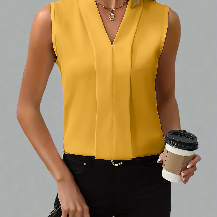 Roma | Blusa sin mangas con escote en V