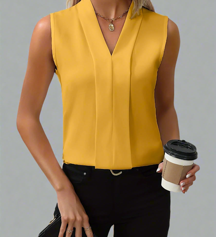 Roma | Blusa sin mangas con escote en V