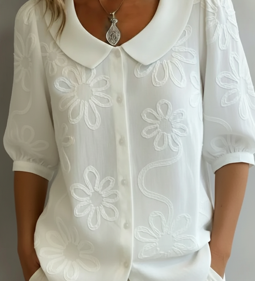 Elisenda | Blusa ligera floral elegancia natural