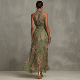 Dunia | Vestido Largo Halter Floral