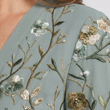 Cayetana | Vestido largo con estampado floral y escote en V