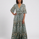 Cayetana | Vestido largo con estampado floral y escote en V